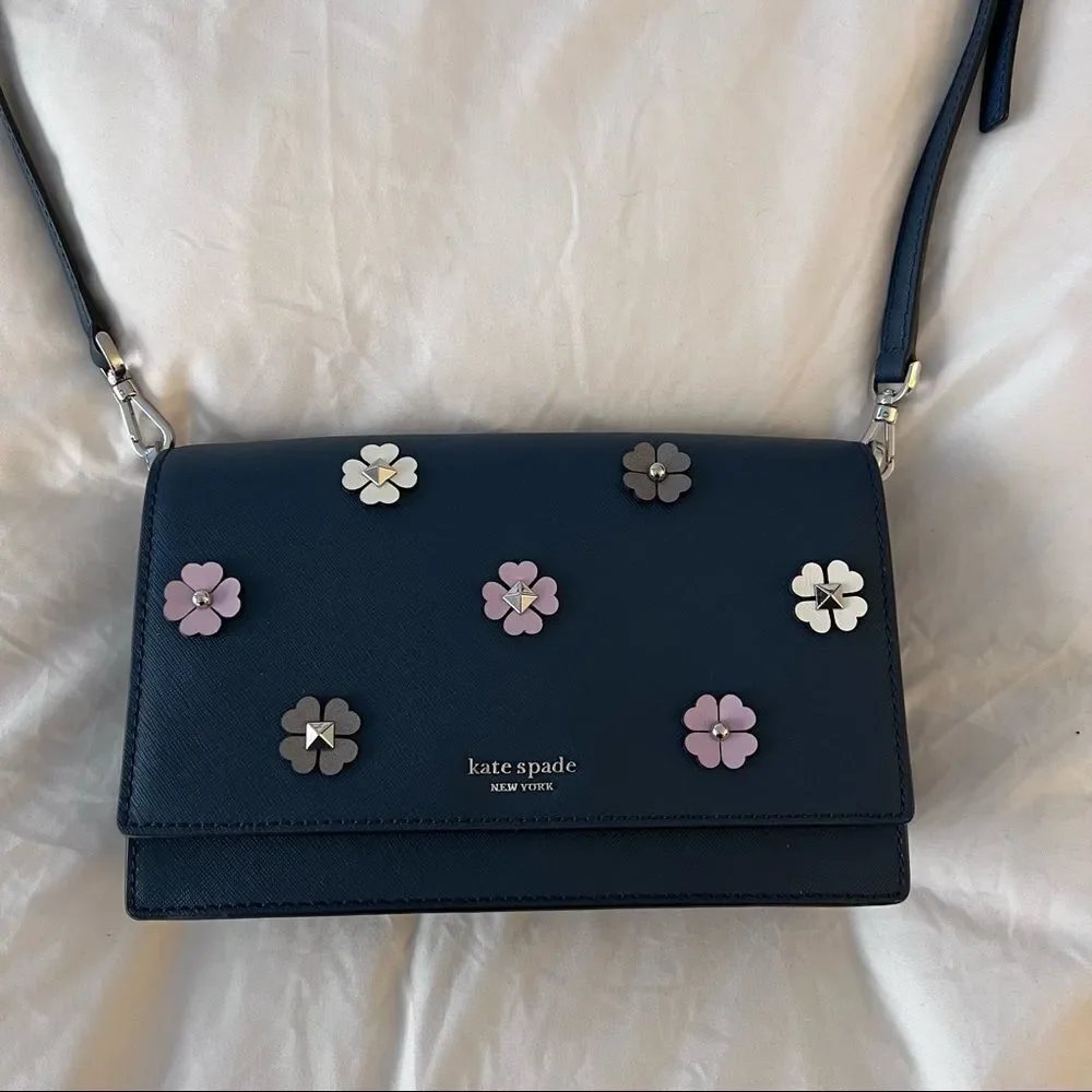 Kate Spade Cameron Floral Appliqué Crossbody Handbag